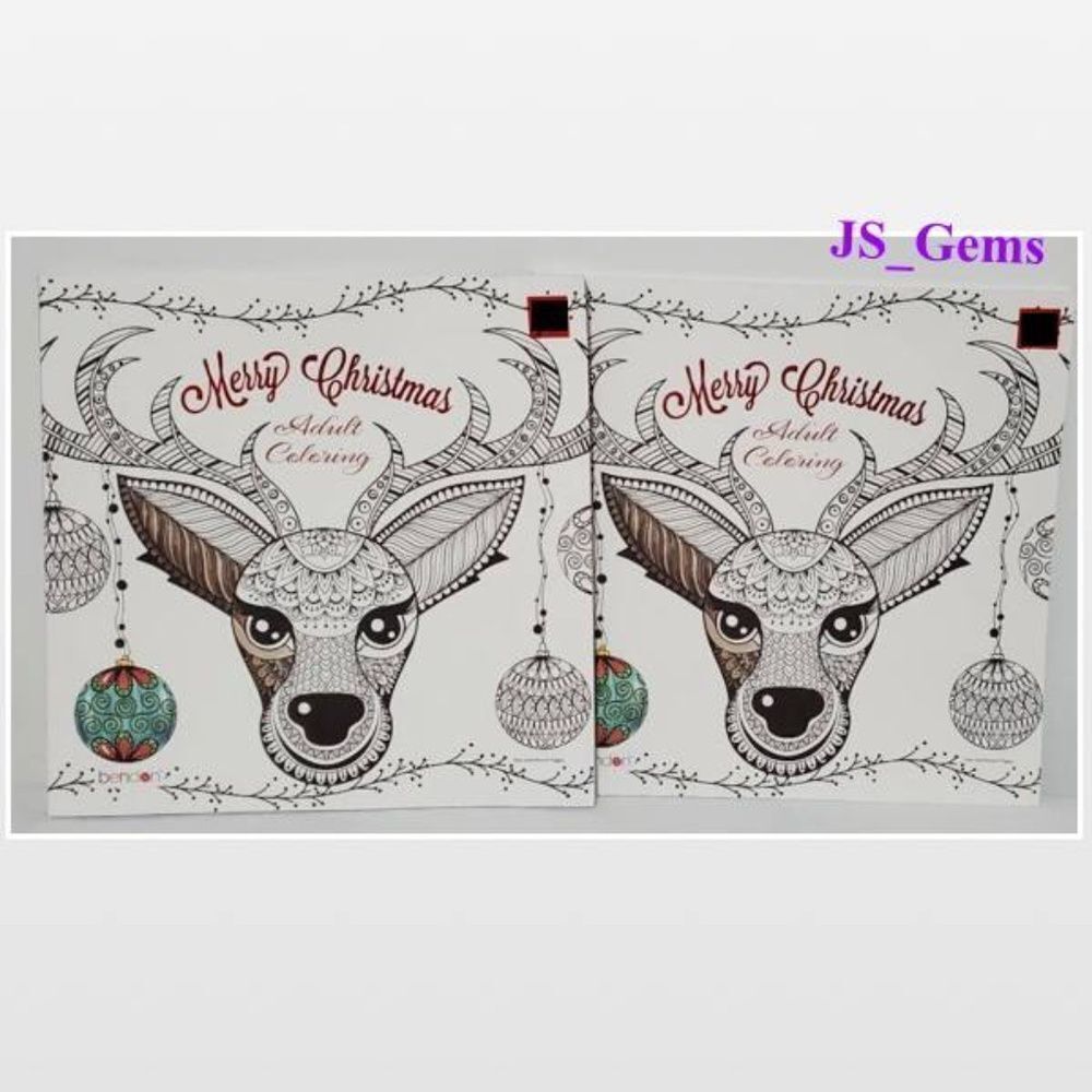 2 New Bendon Adult Coloring Book Christmas Whimsical Art Illustration Gift NWT